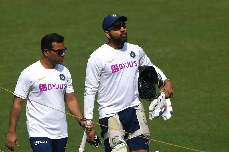 India batsman Rohit Sharma after his practice session at the Eden Gardens. AFP