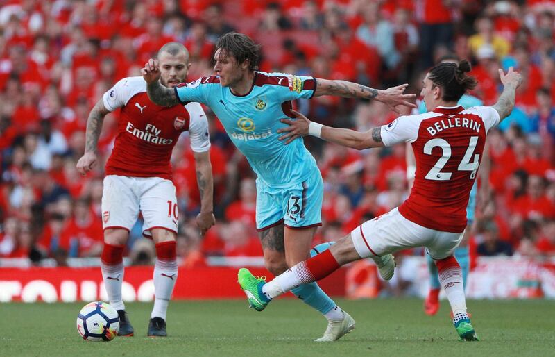 Right-back: Hector Bellerin (Arsenal) – One who owes much to Arsene Wenger set up two goals in his mentor’s last home game as he surged forward to great effect. Ian Walton / Reuters