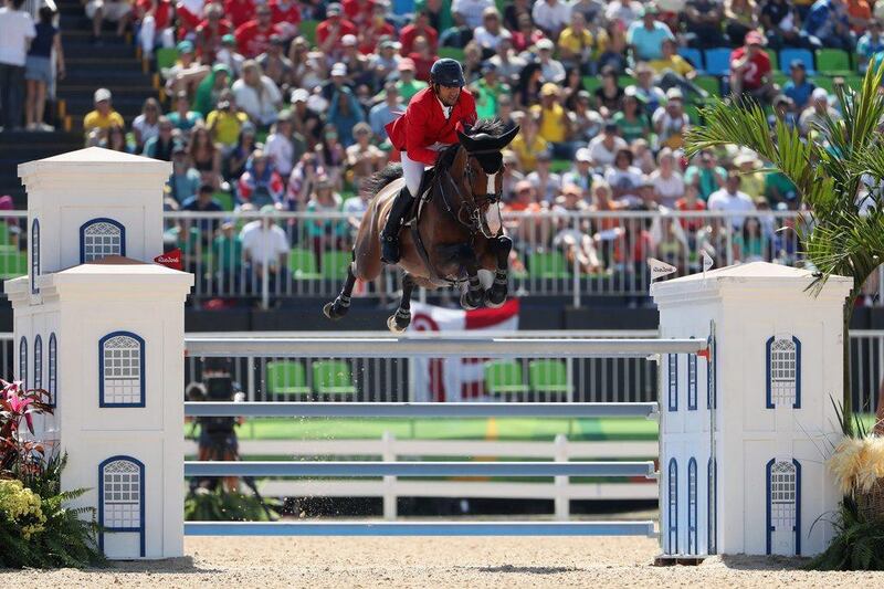 Karim Elzoghby of Egypt riding Amelia competes during the equestrian jumping individual and team qualifier at the Rio 2016 Olympic Games at the Olympic Equestrian Centre on August 14, 2016 in Rio de Janeiro, Brazil. Christian Petersen / Getty Images