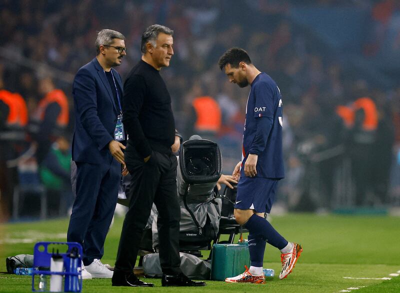 PSG manager Christophe Galtier said Lionel Messi's suspension added to an unpleasant period for the club. Reuters