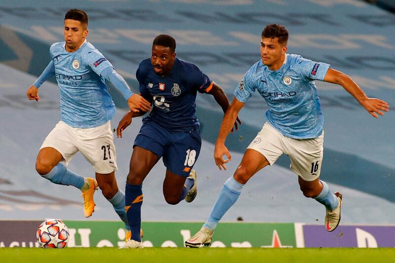 Rodri - 8: Another rock solid performance at the heart of City's midfield. Almost scored a worldy while all eyes were on a coming together between Sterling and Pepe. AFP