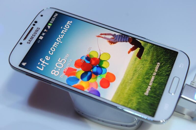 Samsung's has sold 63.5 million of the Galaxy S4, above, since its release in April last year. Don Emmert / AFP
