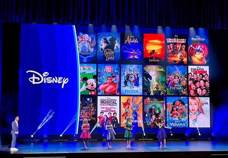 Tamim Fares, regional Director of Disney+, speaking at a press event at the Dubai Opera on Tuesday ahead of the streaming service's launch in the Middle East and North Africa. Reuters