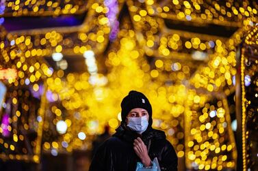 Christmas lights in Moscow, December 15. AFP