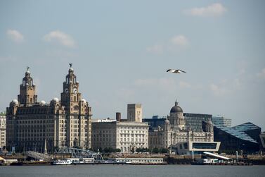 A view of Liverpool, which was removed from UNESCO's list of world heritage sites, from across the River Mersey, in Birkenhead, Britain, July 21, 2021.   REUTERS / Jason Cairnduff