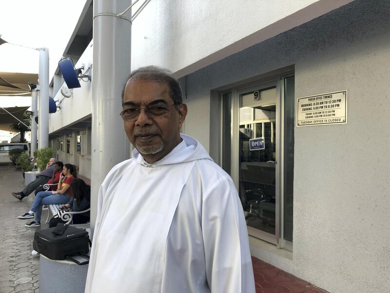 Father Lennie Connully, the parish priest of St Mary’s Catholic Church in Dubai. Ramola Talwar / The National