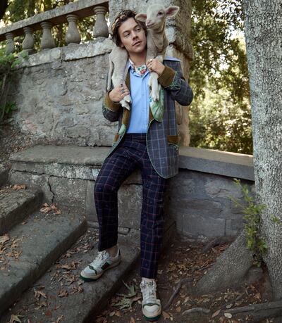 Harry Styles in the autumn/winter 2018 Gucci campaign. Photo: Gucci