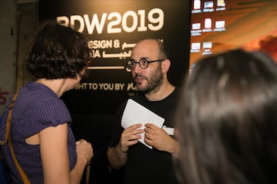 Lebanese artist Alfred Tarazi at the Beirut Design Week 2019. Courtesy of the artist