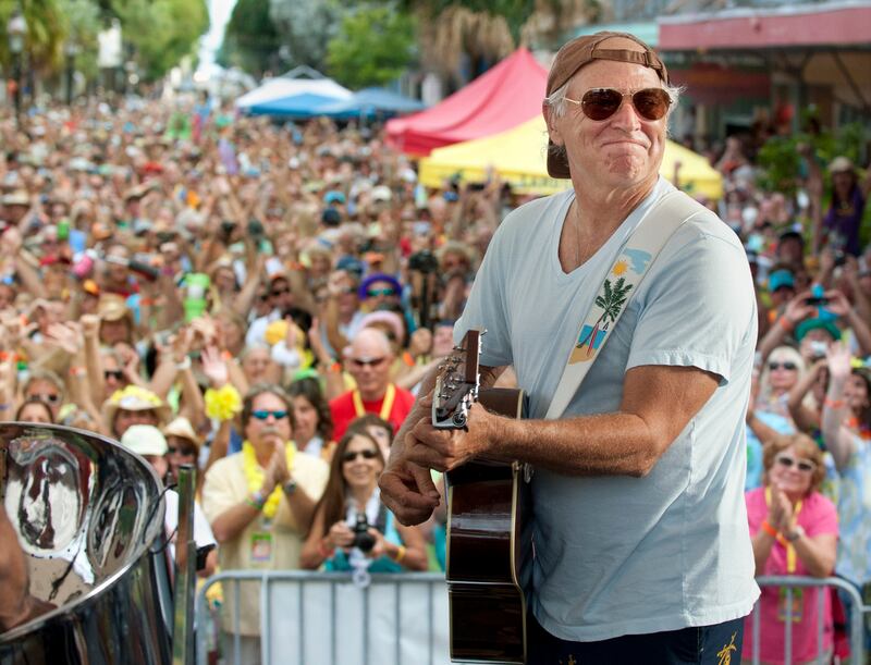 Jimmy Buffett performs on Duval Street in Key West, Florida in November 2011. AP