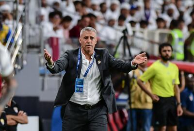 Al Ain manager Hernan Crespo during the final. Photo: Al Ain Club