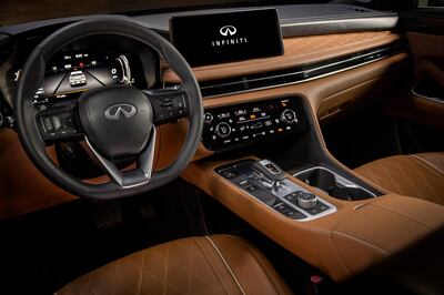 The QX60 cabin interiors with semi-aniline leather have a luxe feel 
