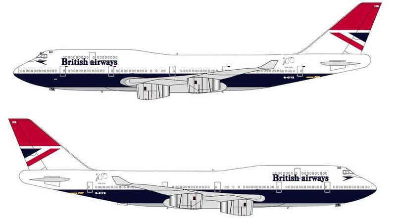 The Negus livery has been unveiled by British Airways. Courtesy BA
