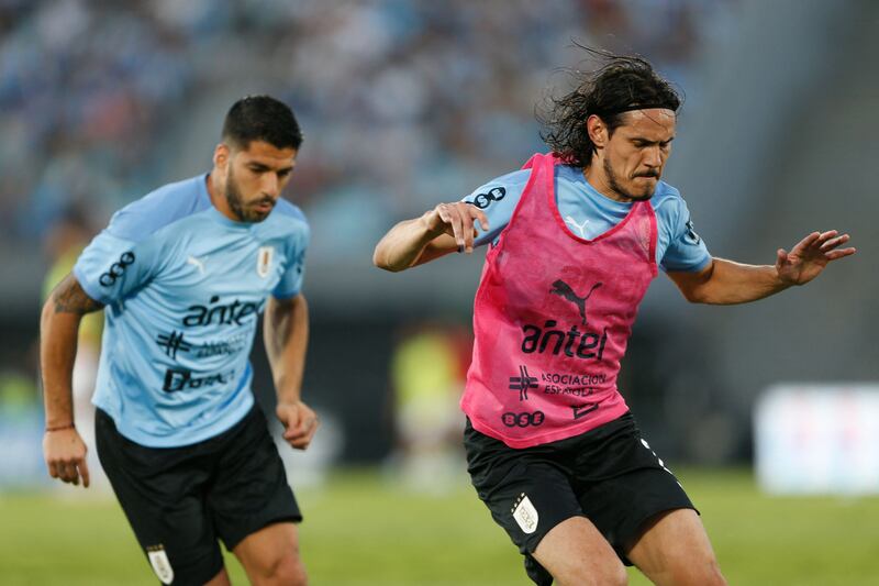 Uruguay's Luis Suarez and Edinson Cavani will be part of the strike-force in Qatar. AFP