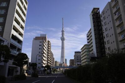 Tokyo Skytree in Tokyo, Japan, on Friday, Dec. 25, 2020. Japan's infrastructure is already one of the world’s safest and investment in mitigating natural disasters is ramping up. Photographer: Toru Hanai/Bloomberg