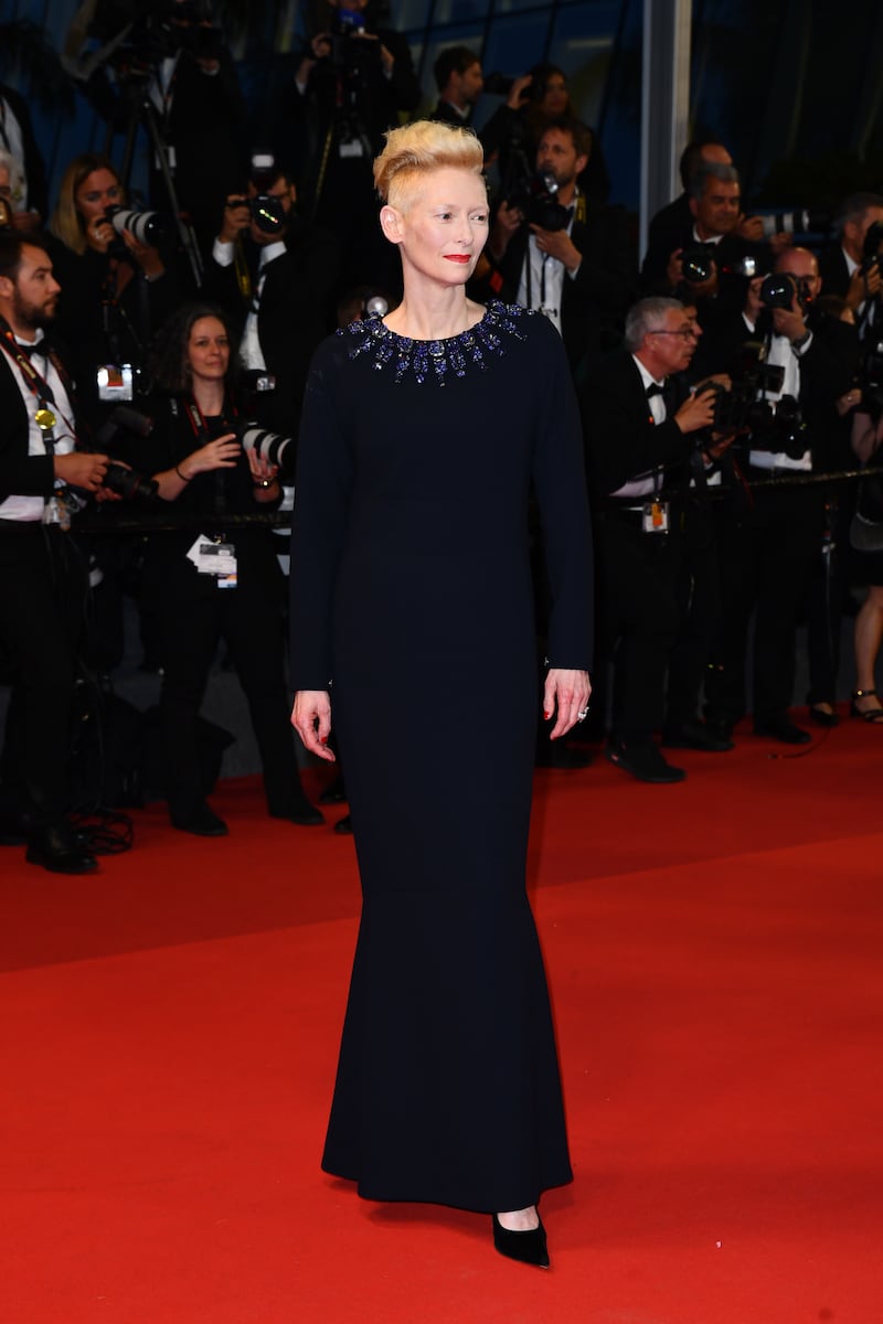 Actress Tilda Swinton wears Chanel to attend the screening of 'Three Thousand Years Of Longing (Trois Mille Ans A T'Attendre)'. Getty Images 