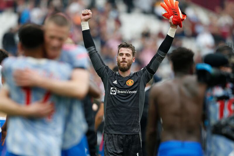 Goalkeeper: David de Gea (Manchester United) – Has hardly saved penalties in recent years but made a wonderful injury-time stop to deny Mark Noble an equaliser. AFP