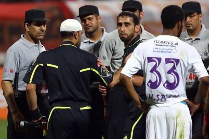 The remainder of the Al Ahli vs Al Ain match was cancelled after an object thrown from the stands at Rashid Stadium in Dubai struck a referee's assistant. Al Ain were later awarded a 3-0 victory, which started the ill feelings between the two clubs.