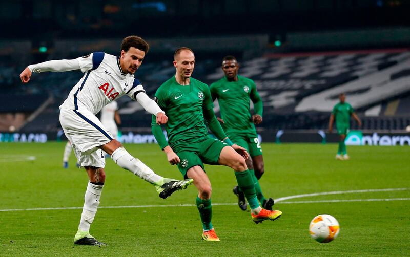 Dele Alli – 8. A return to form for Alli, who had several chances to score but also created two of the four goals. His contribution for Spurs’ second was selfless, as he passed to Vinicius rather than shooting himself.  AFP
