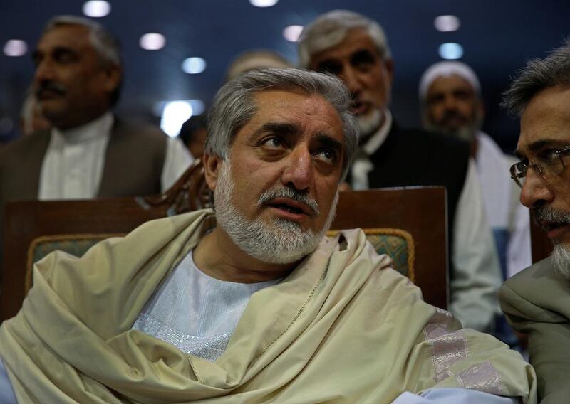 Afghan presidential candidate Abdullah Abdullah attends the last day of election campaigns in Kabul June 11, 2014. Ahmad Masood / Reuters
