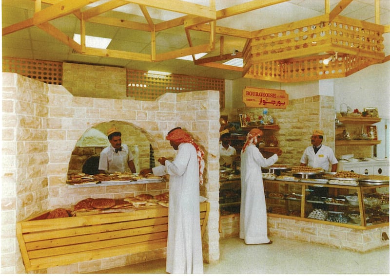 Shoppers at the bakery in the Spinneys Muraqqabat branch in 1988. Photo: Spinneys