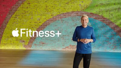 epa08671317 Handout video still image released by Apple showing Jay Blahnik unveiling Apple Fitness+ during an Apple Event at Apple Park in Cupertino, California, USA 15 September 2020. Apple is expected to introduce several new products.  EPA/APPLE / HANDOUT EDITORIAL USE ONLY, NO SALES