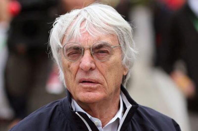 Formula One supremo Bernie Ecclestone at the British Grand Prix - a race he hints could be joined by a London event