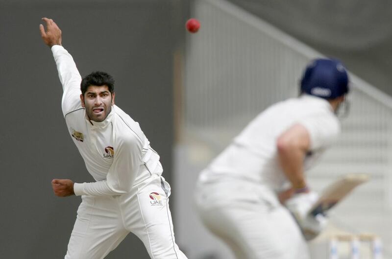 UAE bowler Ahmed Raza. Jaime Puebla / The National