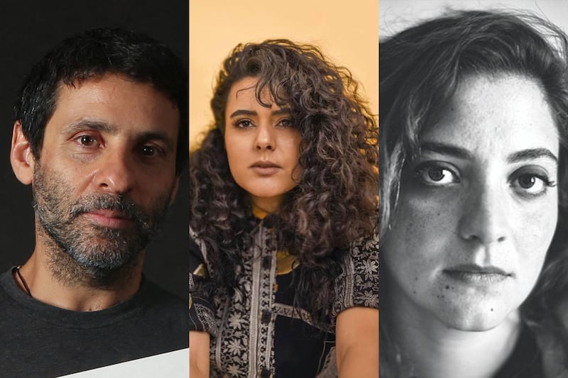 Fro left: Songs by Zeid Hamdan, Dina El Wedidi and by Nadah El Shazly all appear on the #musiciansforpalestine playlist on Spotify. Supplied