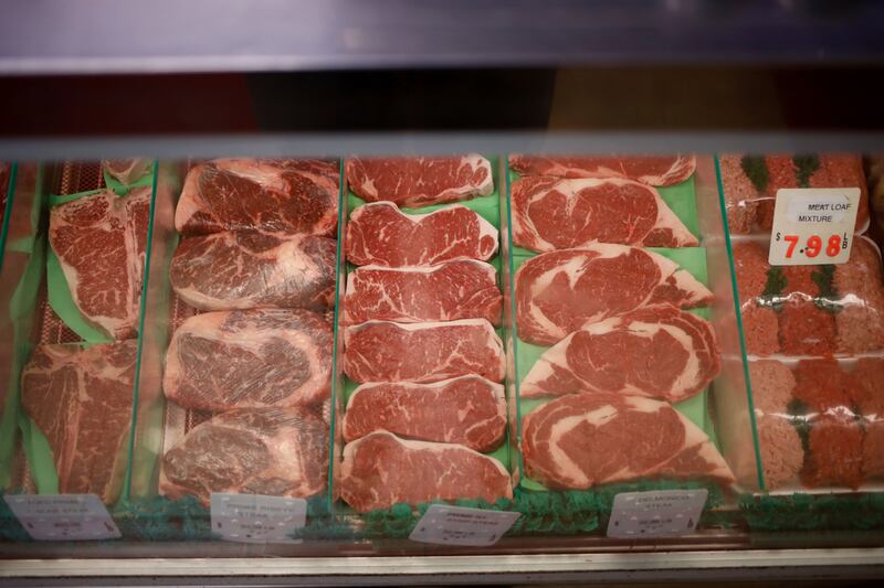 The price of beef and veal went up 14.3 per cent for the year ending April 2022. Bloomberg