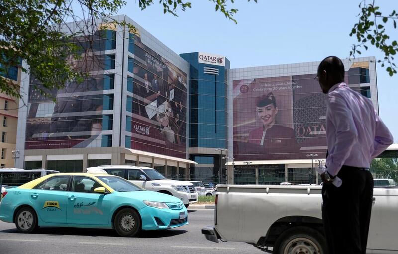 Qatar Airways headquarters in Doha, Qatar. The UAE, Saudi, Egypt and Bahrain broke off relations with the country on June 5. EPA