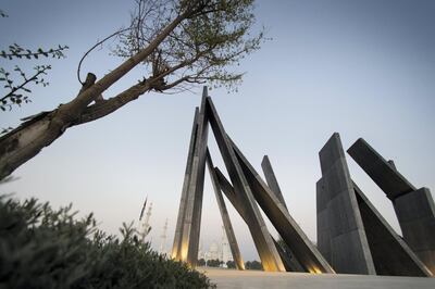 Abu Dhabi, United Arab Emirates, September 3, 2017:    General view of Wahat Al Karama, UAE's martyrs' memorial, across from Sheikh Zayed Grand Mosque in Abu Dhabi on September 3, 2017. Christopher Pike / The National

Reporter:  N/A
Section: News