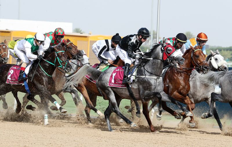 Action from the Dubai Kahayla Classic. Pawan Singh / The National 