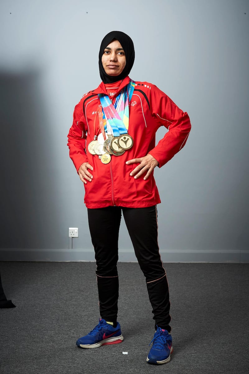 Emirati sprinter and gold medalist Hamda Al Hosani  has won 15 medals in Special Olympic games and will represent the UAE in the Mena games next month.