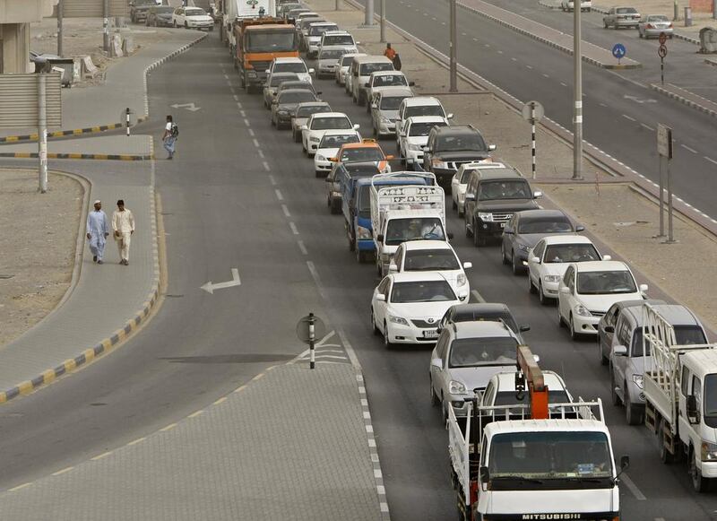 The finance ministry has allocated funding to find solutions to traffic congestion in the UAE. Jeff Topping / The National