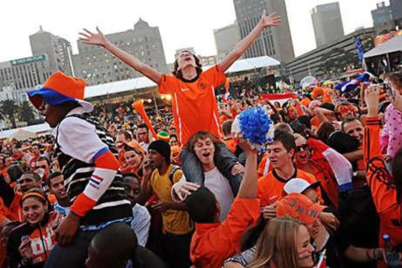Holland fans are making themselves comfortable in post-colonial South Africa.