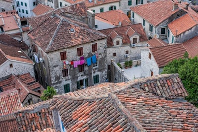 The red-topped roofs of Kotor's mediaeval town. Courtesy Ella Sullivan