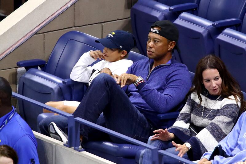Professional golfer Tiger Woods attends the Men's Singles fourth round match between Rafael Nadal of Spain and Marin Cilic of Croatia on day eight of the 2019 US Open at the USTA Billie Jean King National Tennis Center in Queens borough of New York City.  AFP