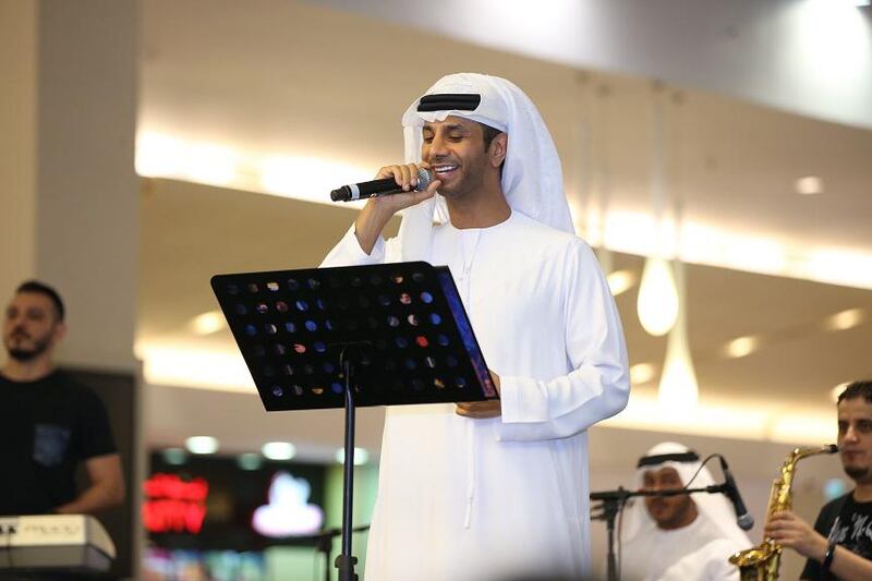 Fayez Al Saeed dazzled the crowds with a one-hour performance, mixing modern music with Khaleeji rhythms. Courtesy Majid Al Futtaim