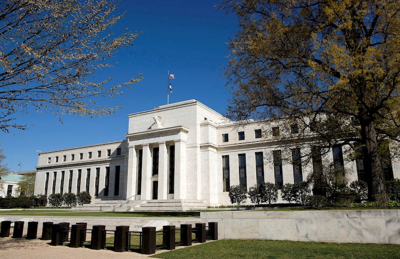 The US Federal Reserve building in Washington. US policymakers are questioning whether the current interest rates are sufficient to curb inflation. Reuters