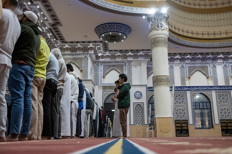 First Ramadan Morning Prayer at the The Al Farooq Omar Bin Al Khattab Mosque located in Dubai, United Arab Emirates. The mosque is named after Umar bin Al Khattab, a companion of The Prophet Muhammad (PBUH) who became the second Caliph after Abu Bakr and was given the title Al Farooq, meaning someone who distinguished truth from falsehood.
Antonie Robertson/The National