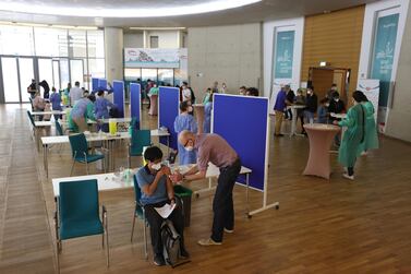 People in Germany receive AstraZeneca vaccines. Getty Images 