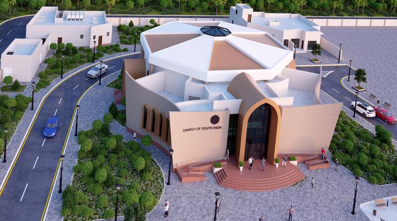 The Church of South India will be located in the Abu Mureikha area of Abu Dhabi.  More than four acres of land was granted for the shrine by Sheikh Mohamed bin Zayed, Crown Prince of Abu Dhabi and Deputy Supreme Commander of the Armed Forces. The foundation stone laying ceremony is this weekend. Construction is expected to take one year with the shrine opening in early 2021. Permission for the shrine has been hailed as a symbol of religious freedom and tolerance in the UAE. 
Courtesy: Church of South India