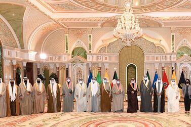 Kuwait's Emir Nawaf Al Sabah receives the members of the new government. Kuna