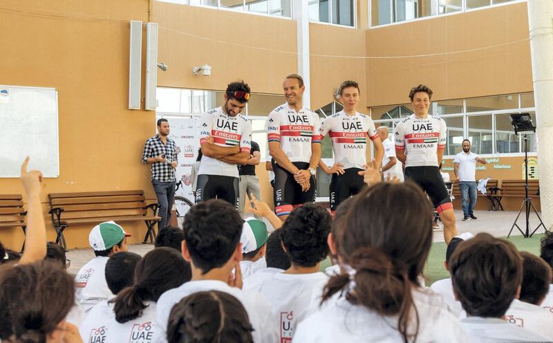 Alexander Kristoff, Fernando Gaviria, Yousif Mirza, Tadej Pogacar and Jasper Philipsen took part in the session.