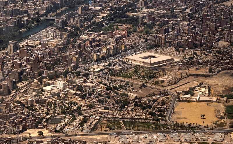 An aerial view of Egypt's historic old Cairo district. AFP