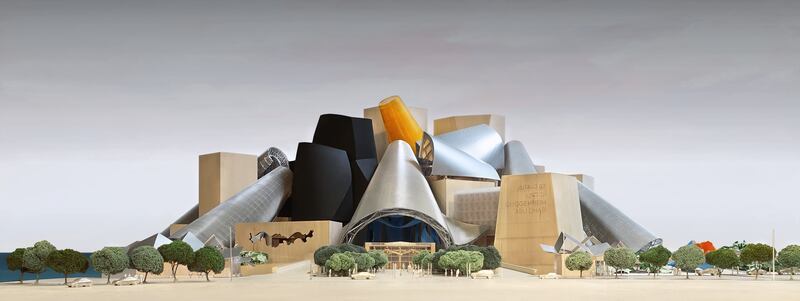 A render of the planned Guggenheim Abu Dhabi building, scheduled for completion in 2025. Photo: Gehry Partners