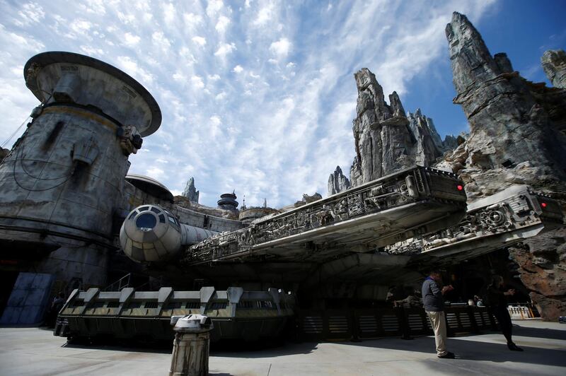 The Millennium Falcon is pictured at Star Wars: Galaxy's Edge. Reuters