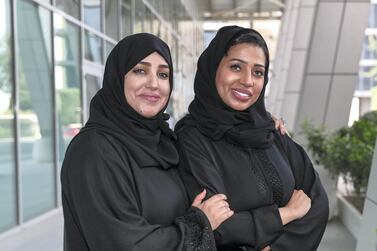 Sakeena Mohamed Al Hashmi, acting charge nurse and Houria Ali Al Naqbi, hospital coordinator. Victor Besa / The National
