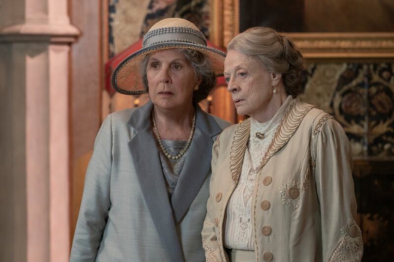 Penelope Wilton as Isobel Merton and Maggie Smith as Violet Grantham in a scene from 'Downton Abbey: A New Era'. Photo: Focus Features