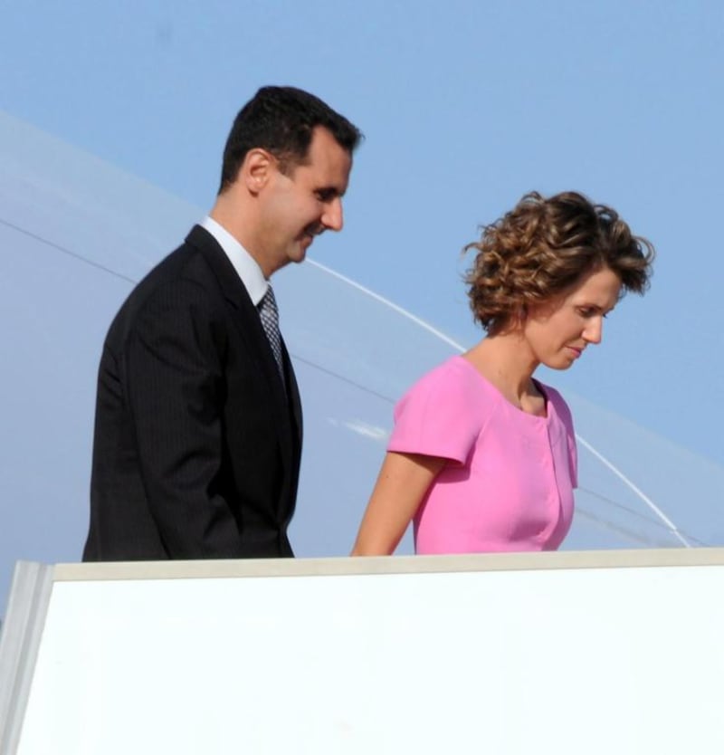 Syrian President Bashar Al Assad and his wife Asma Al Assad. Asma has said she and their children won't leave Syria. EPA